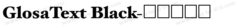 GlosaText Black字体转换